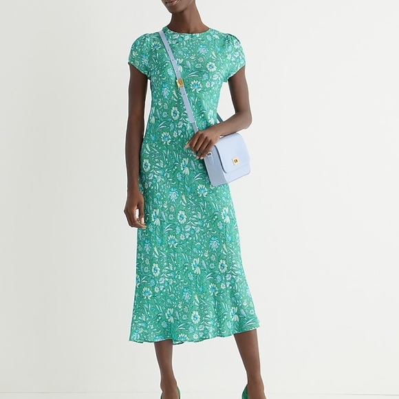 J. Crew Dresses Nwt Jcrew Shortsleeve Cuproblend Slip Dress